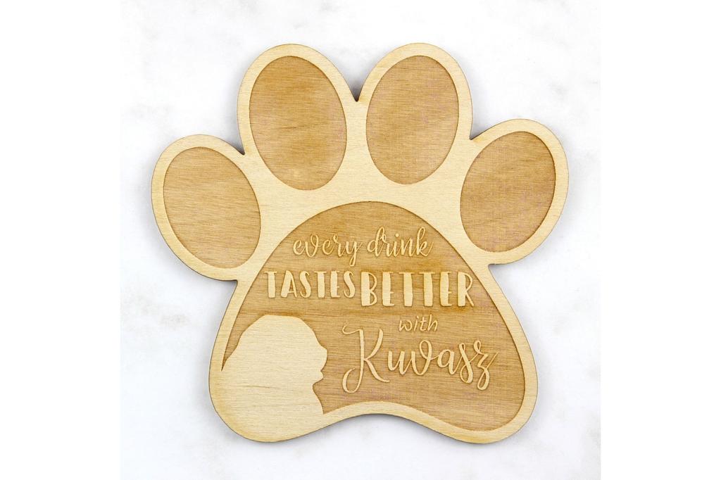 Kuvasz – Mug coaster, engraved coaster with dog | Art-Dog