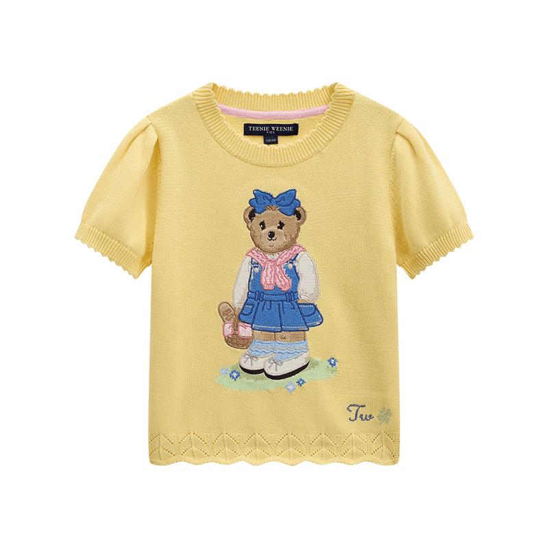 Teenie Weenie Kids' Girls' Playful Bubble Short Sleeve Pullover Sweater