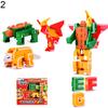 A-G English Letter Transformation Alphabet Dinosaur Robot Child Educational Toy