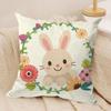 Cute Garden Friends Cushion Cover Pillow Case Short Plush Square Throw Pillow Covers Pillowcase Sofa Home Decor Gift