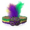 Stage Performance Feather Headband Colorful Feather Headdress Feather Headpiece  Carnival Events