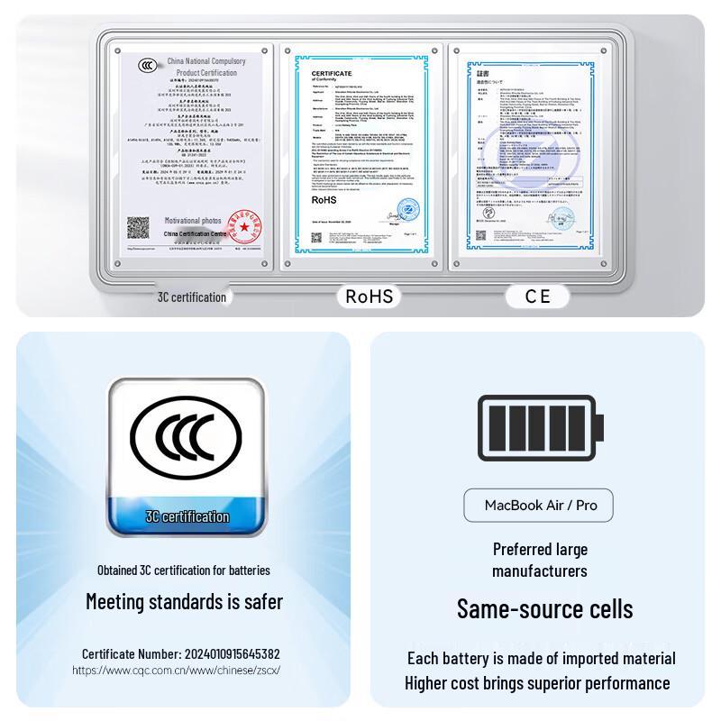 LLANO Replacement Laptop Battery for Apple MacBook Air