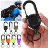 Retractable Keychain with Belt Clip Carabiner Keychain Easy-to-pull Buckle Rope for Camping Hiking Fishing Or As A Key Organizer