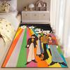 Colorful Psychedelic Art Carpet suitable as a non-slip mat for the living room or bedroom sofa