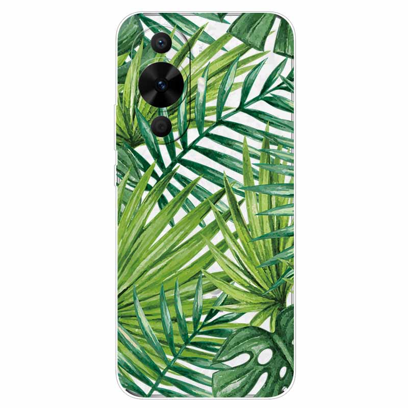 Чехол для Huawei Nova 12s Цветы Прозрачный ТПУ Силикон Funda Capa для Huawei nova 12s Мягкие Чехлы Nova12S 12 s Прозрачный Coque сумка
