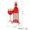 Selling European And American Fashion Personality Alloy Dripping Oil Wine Bottle Creative Brooch Lady 'S Corsage