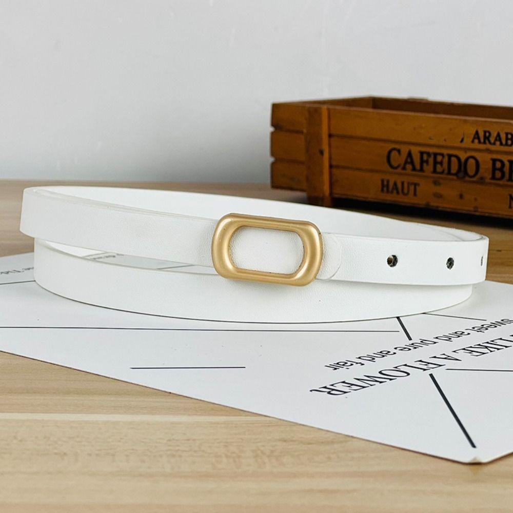 Универсальный кожаный ремень женский тонкий поясной ремень повседневный брючный ремень для платья