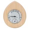 Drop Shaped 2 In-1 Wood Thermo Hygrometer Thermometer Hygrometer Steam Room Sauna Room Accessories