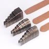 18pcs Leather Craft Punch Set, High Carbon Steel Cutting Dies For Diy Handbags, Belts, Straps, Includes V, Square & Round Shapes