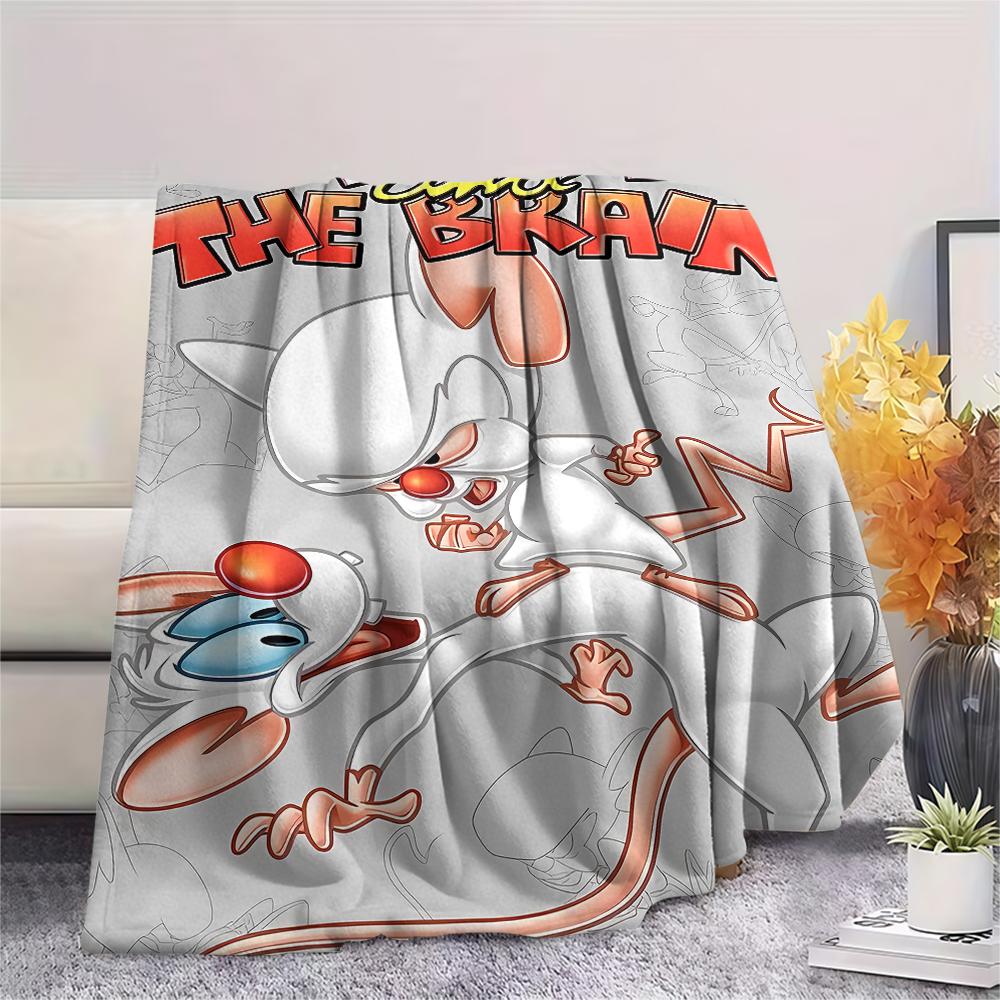 Pinky and the Brain Print Flannel Blanket,High quality Comfortable for All Seasons,Home Decor,Warmth and Comfort,Perfect for Christmas Gifts