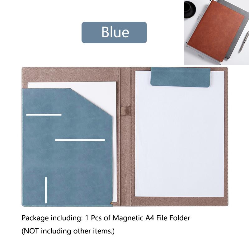 University A4 Leather Padfolio Portfolio Folder Magnetic Clipboard Business Executive Folders Documents Holder Organizer Office