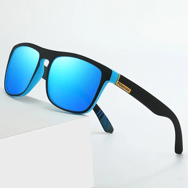 Luxury Cycling Outdoor Women Uv400 Eyewear Retro Driving Fishing Square Frame Sun Glasses Men Polarized Sunglasses
