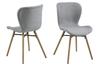 Batilda UPHOLSTERED CHAIR, light gray, WOODEN LEGS