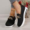 Fashion Spring Summer New Fashion Women's Casual Vulcanized Sports Knitting Sneakers Flat Soft Soled Hollow Out Chain Shoes Plus Size 43