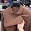 Мужская весенняя рубашка-поло из 100% хлопка с длинным рукавом
