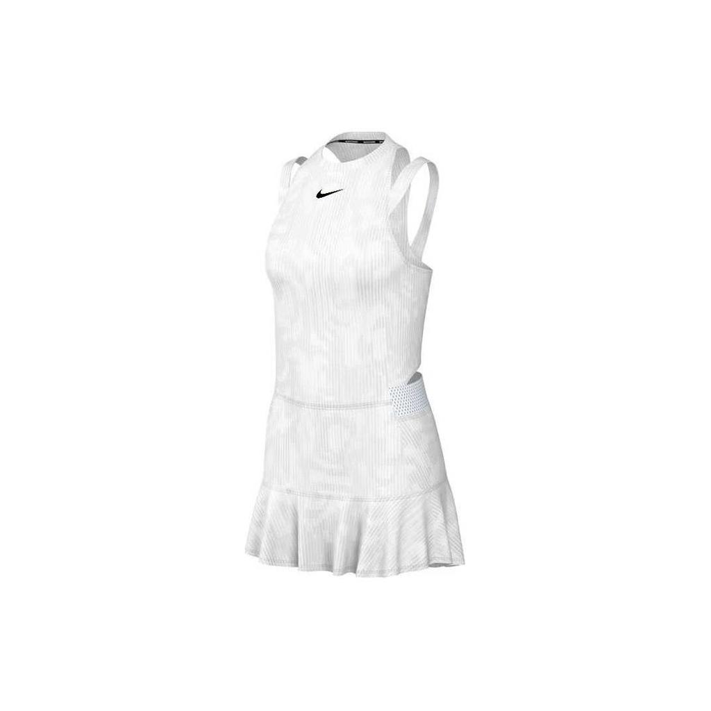 Nike Logo Round Neck Sports Quick-Dry Tank Dress Women Dresses White FD5660-100