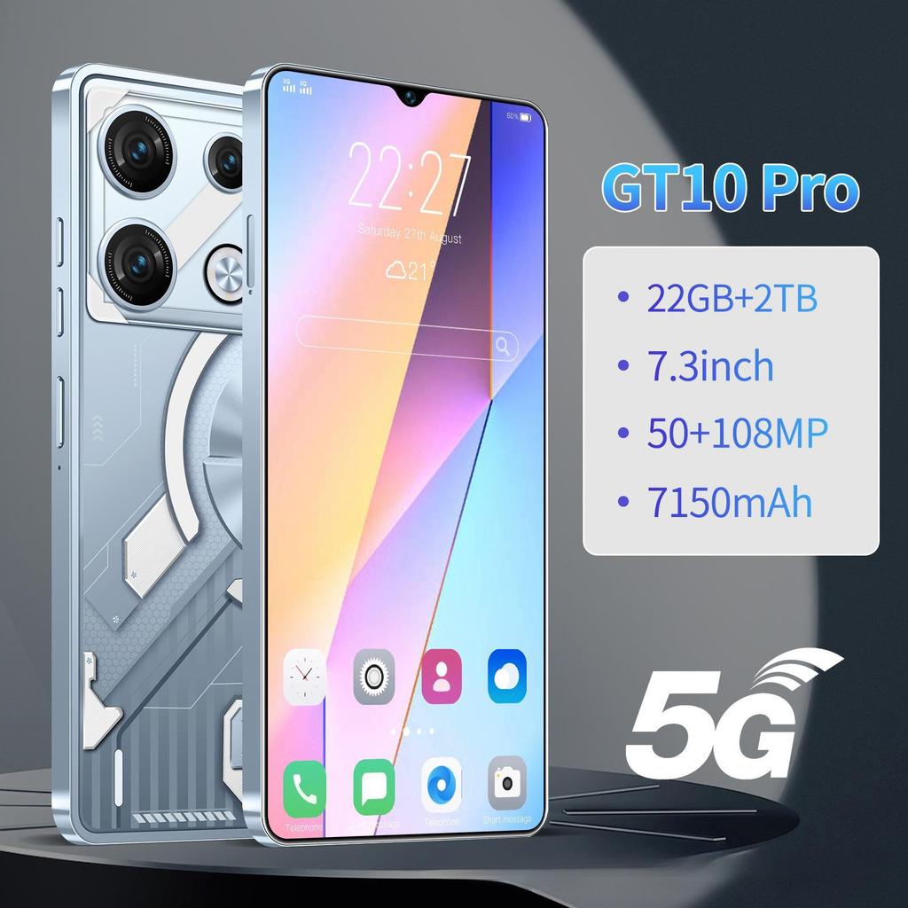 Смартфон GT10 Pro - Две SIM-карты, Двойной режим ожидания, 22 ГБ ОЗУ, 2 ТБ Памяти, Android, Глобальная версия