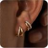 Gold Earrings for Women, 14K Gold Huggie Earrings as Gifts