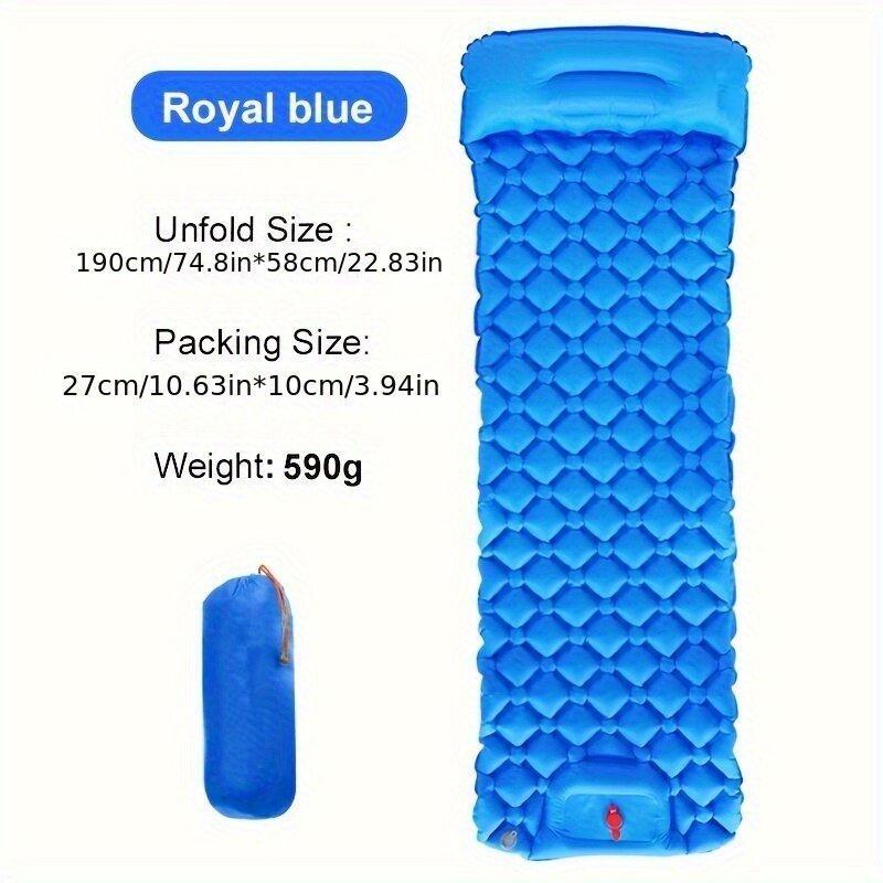 Легкий надувной спальный коврик, матрас с подушкой для комфортного похода, кемпинга, компактный надувной матрас для сна