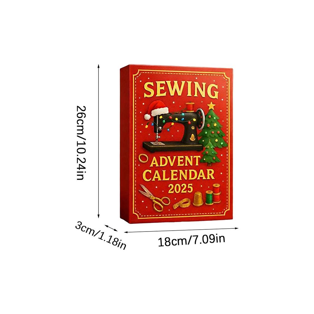 Рождественский Адвент-календарь Швейная тематика 2D Плоский 24 шт Коробка в виде самолета Слепая коробка Праздничный декор Обратный отсчет Рождественский подарок
