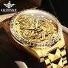 OUPINKE 3276 Dragon Watch For Man Diamond Bezel 5Bar Waterproof Wristwatch Top Luxury Hollow Automatic Mechanical Men's Watches