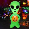 4FT Halloween Inflatable Toys Alien with Pumpkin Decorations LED Lighted Blow Up for Party Indoor Outdoor Garden Yard Decor