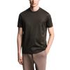 Emporio Armani EA7 Осень/Зима 25 Трикотажная футболка с круглым вырезом и пышными рукавами, однотонная, с логотипом, смешанная лиоцеллом, мужская одежда EM002963-AF10761-U8120