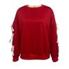 Свитшот Merry Christmas для женщин, повседневный пуловер с круглым вырезом, топ с длинным рукавом, свободная блузка с бантом