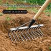 Steel Weeding Rake Detachable Gardening Hand Weeder Heavy-Duty Weeding Rake for Soil Loosening Raking Vegetable Field