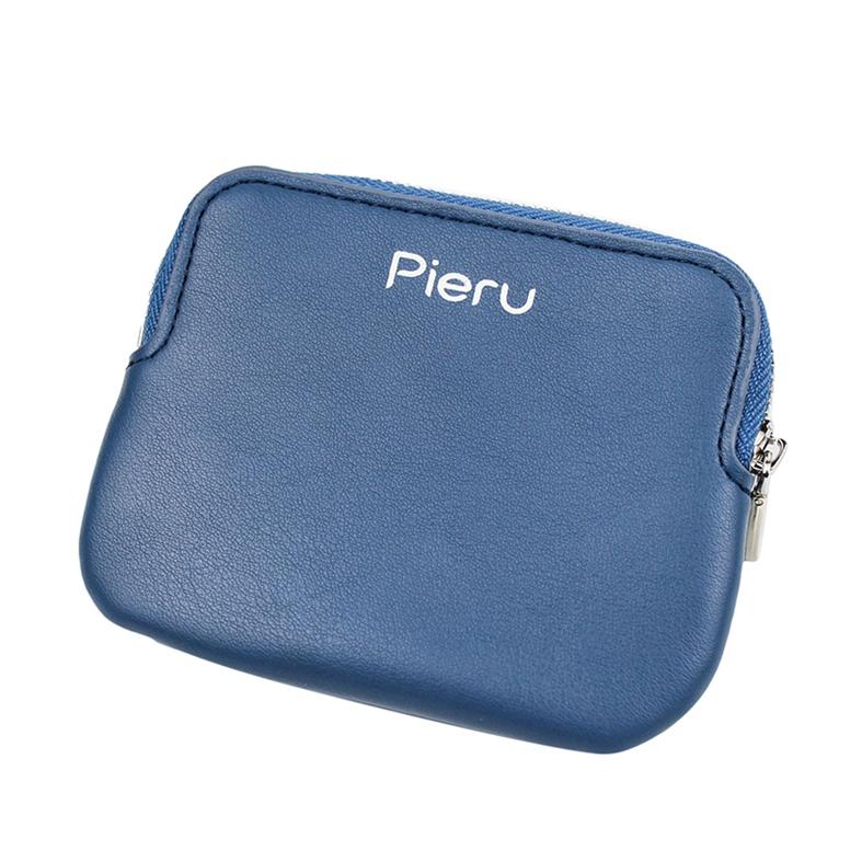 Портативный кожаный мини-многофункциональный чехол для ключей с монетами, однотонный кошелек-клатч на молнии