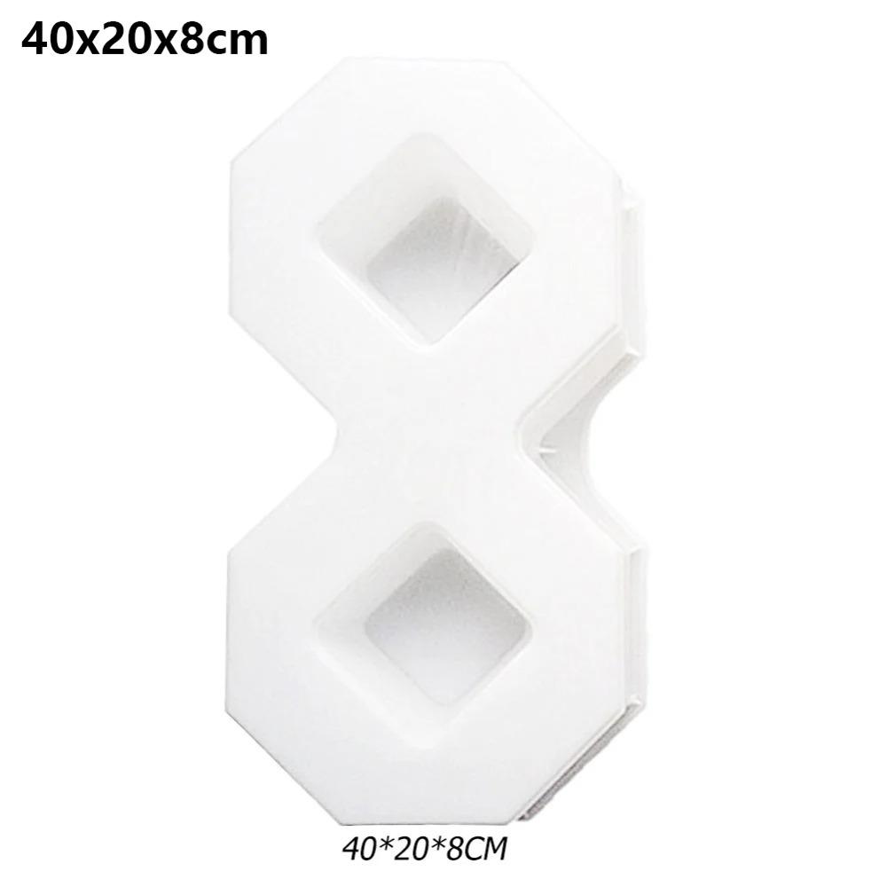 1Pcs Plastic Stepping Stone Paver Double S Concrete Path Maker Mold For Lawn Patio Yard Garden