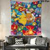 Pikachu Eevee Tapestry Wall Tapestry Fashion Print Background Cloth Wall Covering Decoration Homestay Soft Decoration Tapestry