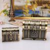 Vintage Treasure Chest Wooden Jewelry Trinket Storage Box Case Holder With Lock European Classical Treasure Box Organizer