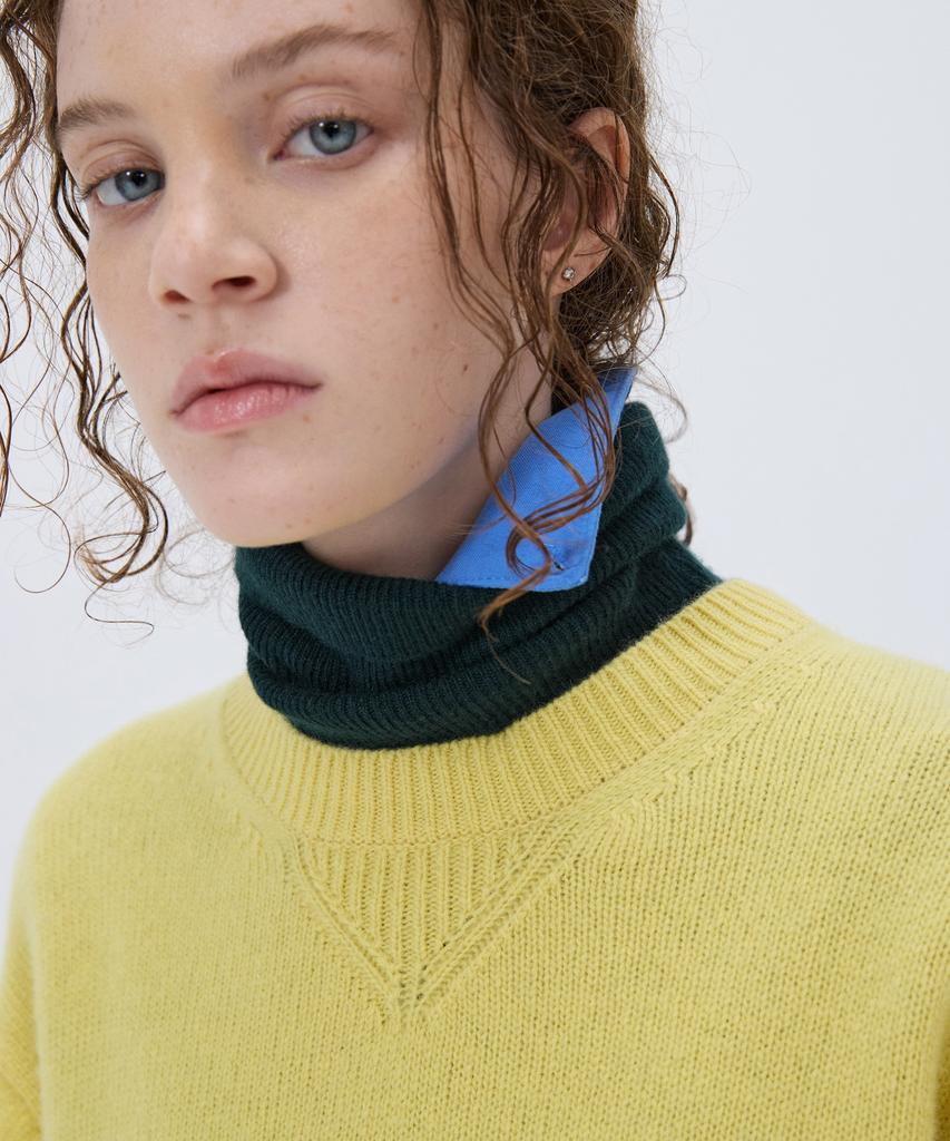 NOHANT Essential Cashmere Knit Sweater Lime
