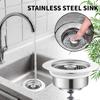 Stainless Steel Kitchen Sink Push-type Sink Drainer Leak Plug Filter Universal Pool Bounce Core