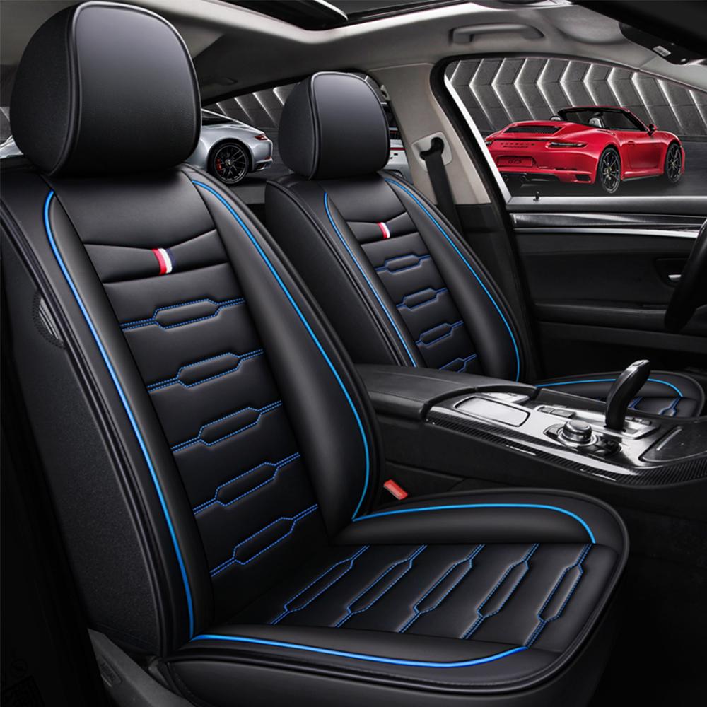 Черные кожаные чехлы на сиденья автомобиля для Mazda 2 3 6 BK BL 2010 2015 GH GG 2017 2020 CX-5 CX-7 CX-3 2015 CX-30 CX-50 Автоаксессуары