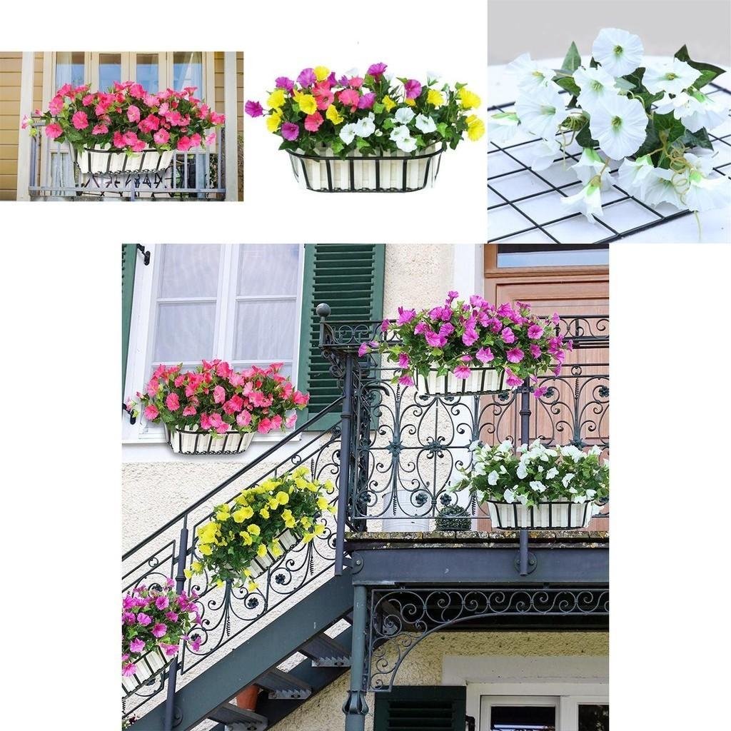 Morning Artificial 35cm Glory Flower Fake Silk Petunia Vine Wall Decor Home