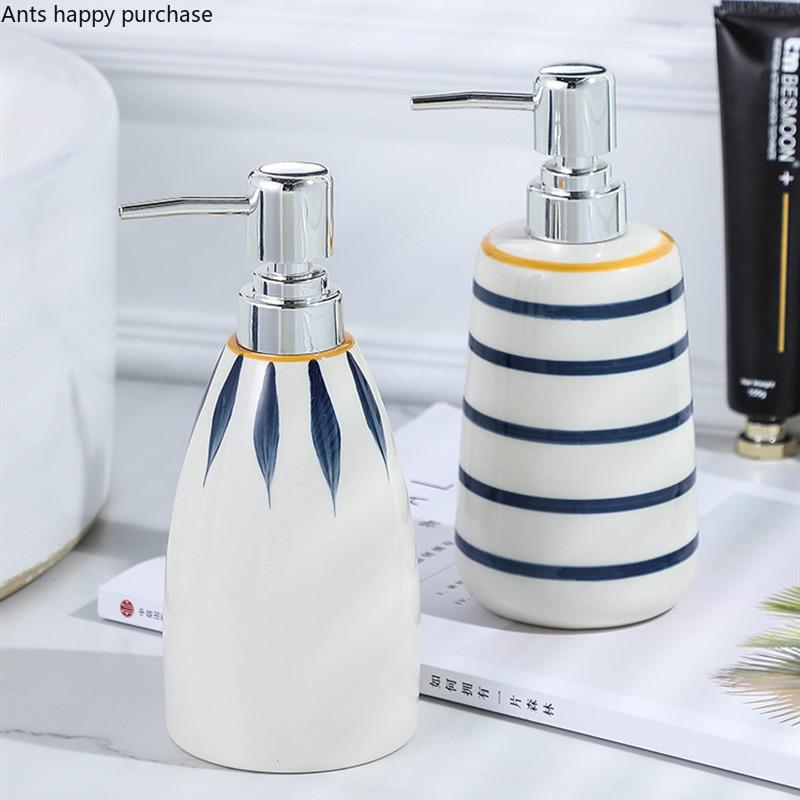 Керамический флакон для лосьона Портативные дозаторы мыла Бутылочки для геля для душа Бутылочки для шампуня Бутылочки для мыла Бутылочки для дезинфицирующего средства для рук Аксессуары для ванной комнаты