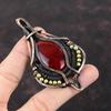 Red Fire Labradorite Gemstone Pendant Copper Wire Wrapped Pendant Designer Copper Jewelry Handmade Ethnic Pendant Wire Wrap Jewelry For Gift