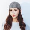 Уличная однотонная вязаная шапка, эластичная без полей, шапка-бини «дыня», теплая, винтажная куполообразная шляпа, зимняя