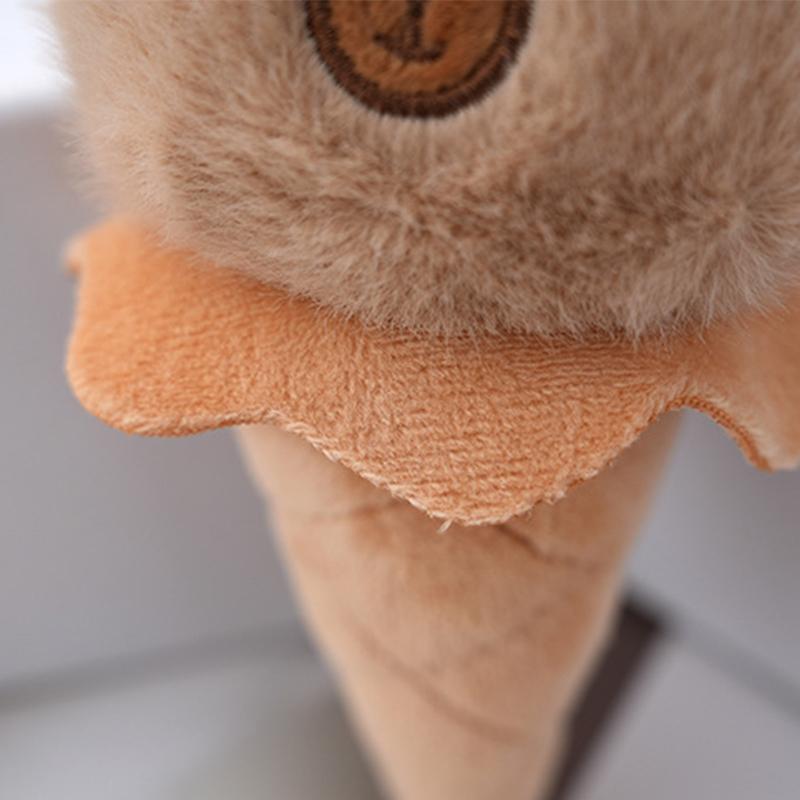 Funny Ice Cream Shape Capybara Plush Toys Keychain Cute Plush Doll Pendant Backpack Decoration Accessories Car Keyring Kids Gift
