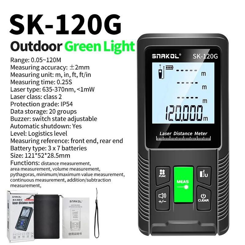 SNAKOL Laser Rangefinder Tape Measure Device - Digital Ruler Test Tool 40m/50m/70m/100m/120m Distance Meter Range Finder