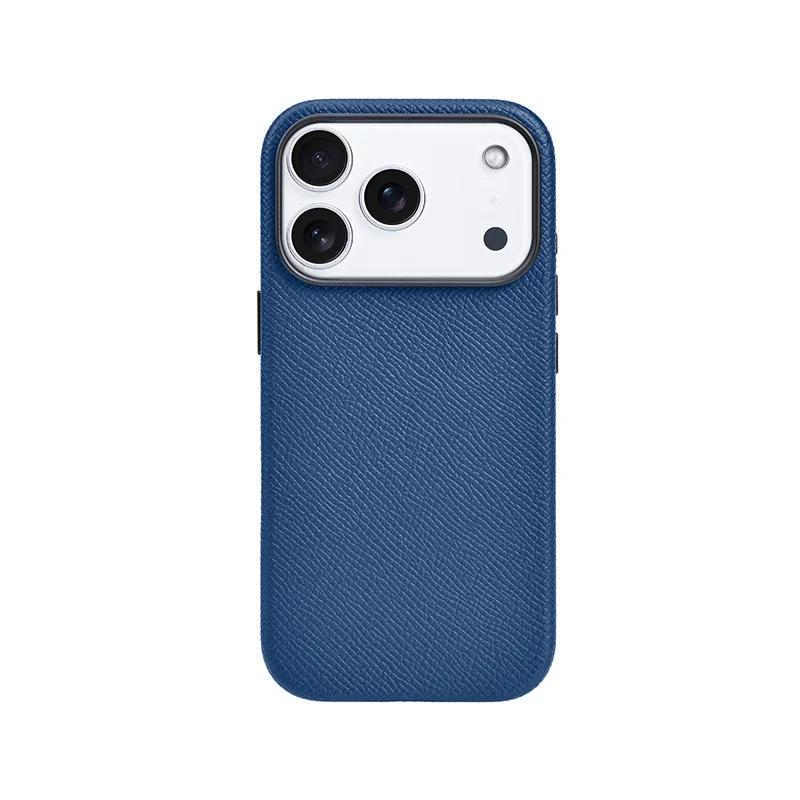 Деловой Чехол-Накладка с Высокой Текстурой из Натуральной Кожи для IPhone 17 Pro Max 17 Air 17 Pro, Безопасный для Кожи, Магнитная Зарядка, Защита от Падений