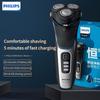 Shaver Series 3000 Steel Metallic Shaver Wet/Dry Shaving Face Hair Rechargeable Waterproof Cordless Men's Electric Razor