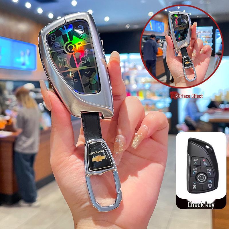 Премиальный чехол для ключа Chevrolet Equinox 2025 с металлической пряжкой - Аксессуары с полным покрытием