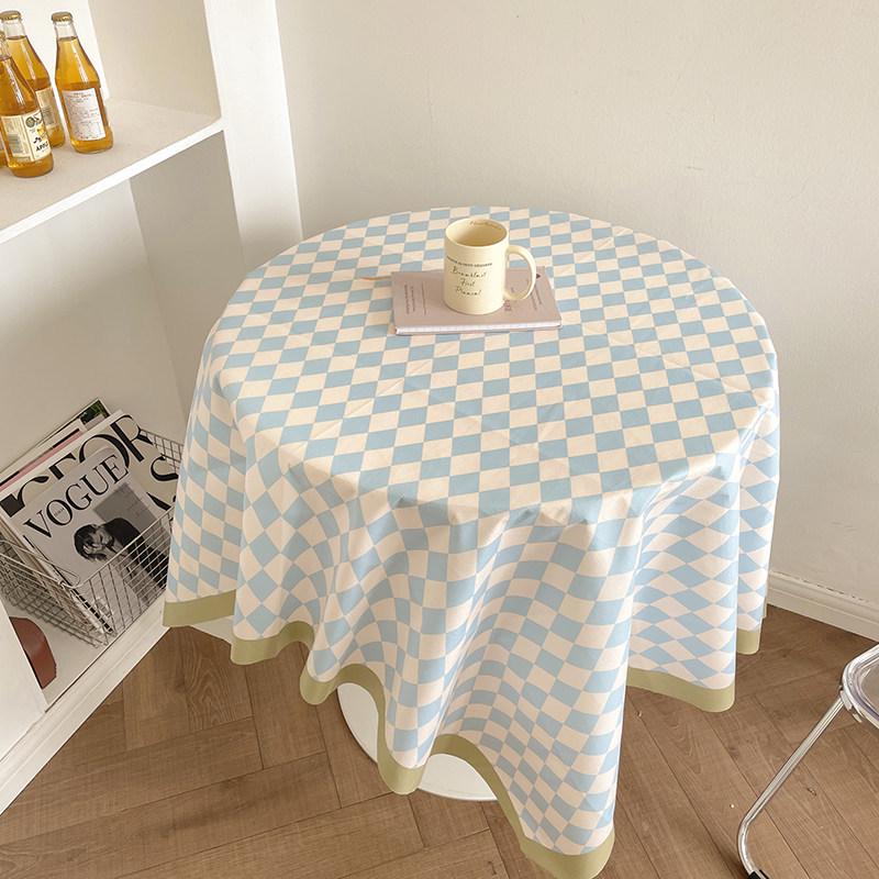 Клетчатая Ретро Роскошная Скатерть - Прямоугольная/Круглая Накладка на Обеденный и Кофейный Стол