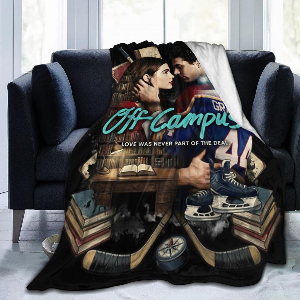 Off Campus Hockey Romance Grahams Flannel Throw Blankets Blankets for Home Bedroom Ultra-Soft Bedroom Quilt,