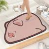 Cute Diatom Super Absorbent Bathroom Mat CartoonNon-Slip Mud Toilet Pad Quick-Drying Bath Mat Floor Mat