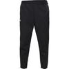 Air Layer Solid Color Big Eye Bird Fabric Elastic Waist Knitted Straight Leg Pants Men Pants Black 22600701-001