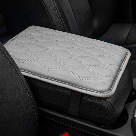Universal Center Console Cover Waterproof Dirt-Resistant Armrest Box Cushion Protector with Elastic Straps for Most Vehicle
